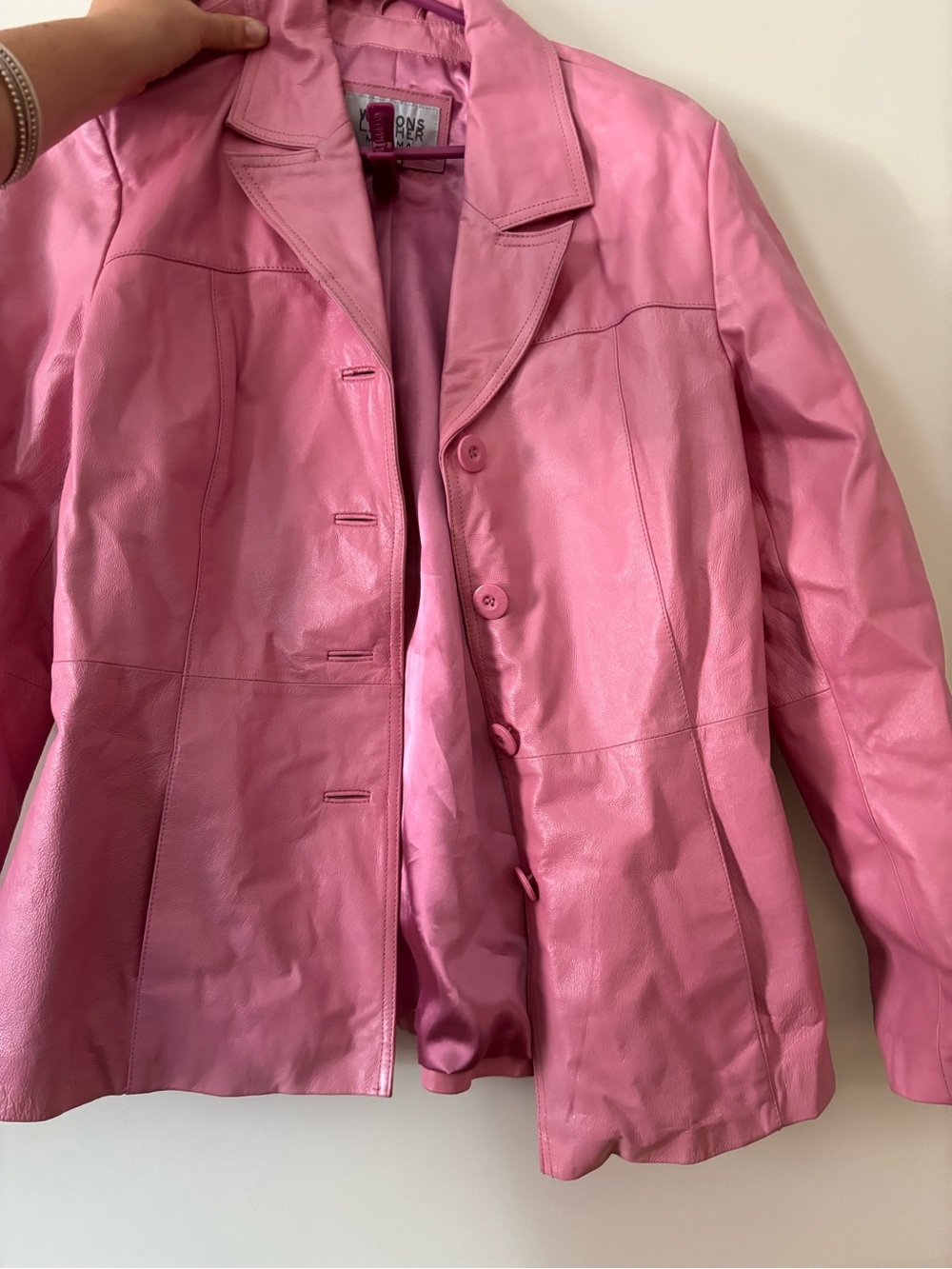 Wilsons Leather Pink (barbiecore) Blazer Jacket